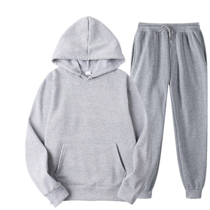 Casual Pullover Hoodies and Sports Pants Sets for Women and Men