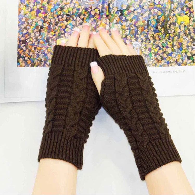 2 Pairs/Set  Winter Knitted Gloves Keep Warm for Women
