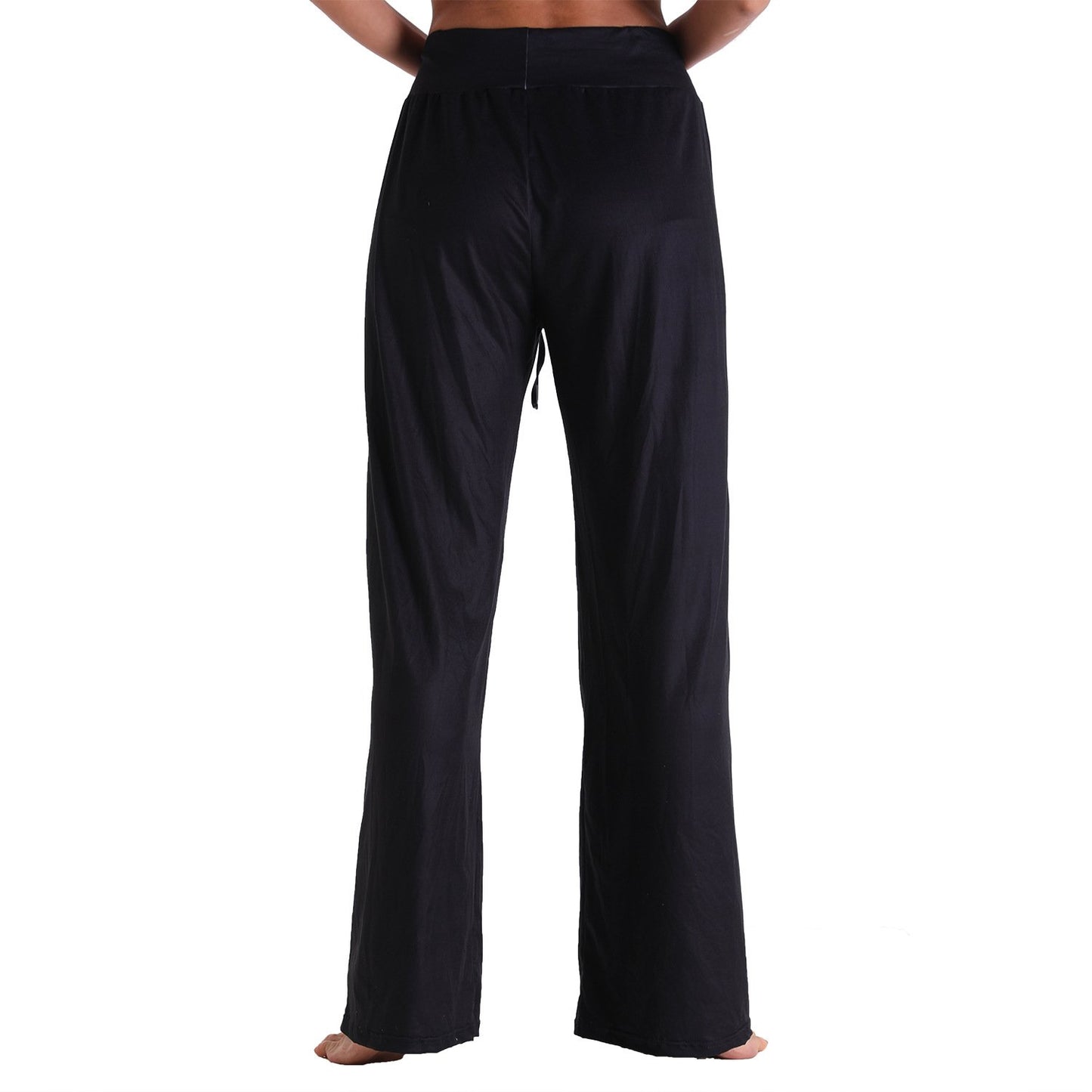 Casual Bandage Solid Loose Homewear Pajamas Pants