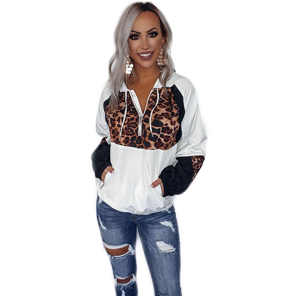 Casual Women Leopard Loose Hoody Tops--Free Shipping at meselling99