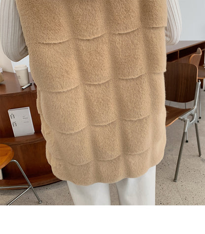 Artificial Fur Sleeveless Vest Coats for Women