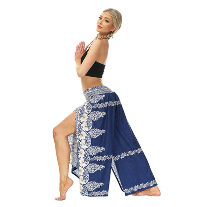 Casual Floral Print Women Yoga Loose Pants