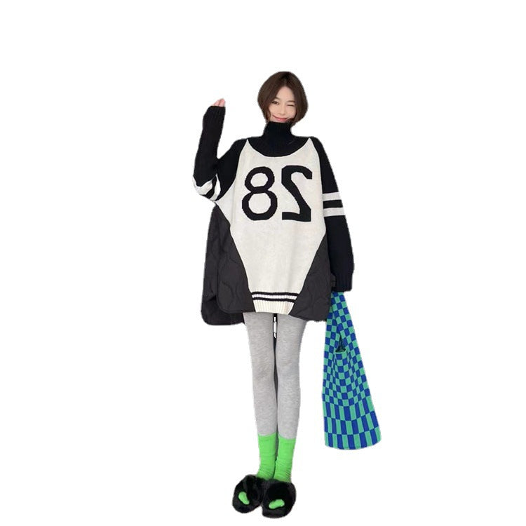 Casual Turtleneck Knitting Pullover Sweaters for Women