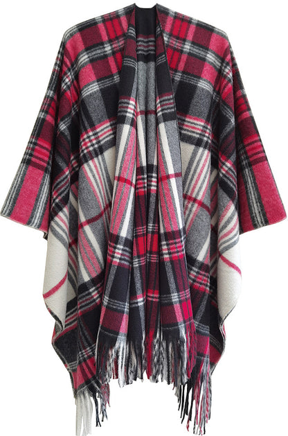 Winter Tassels Shawls Cape for Women