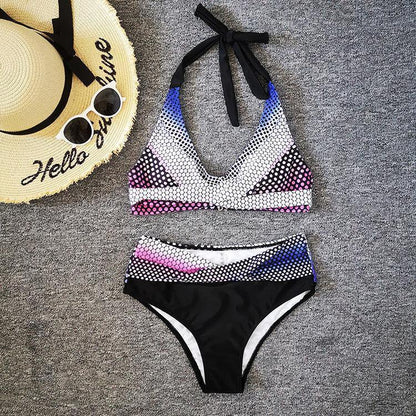 Sexy Arrival Gradient Color Dot Print Bikini-STYLEGOING