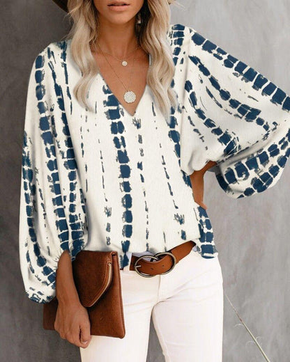 Women V Neck Shirts Blouses Tops-STYLEGOING