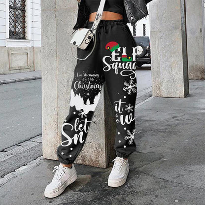 Casual Christmas Harem Pants for Women