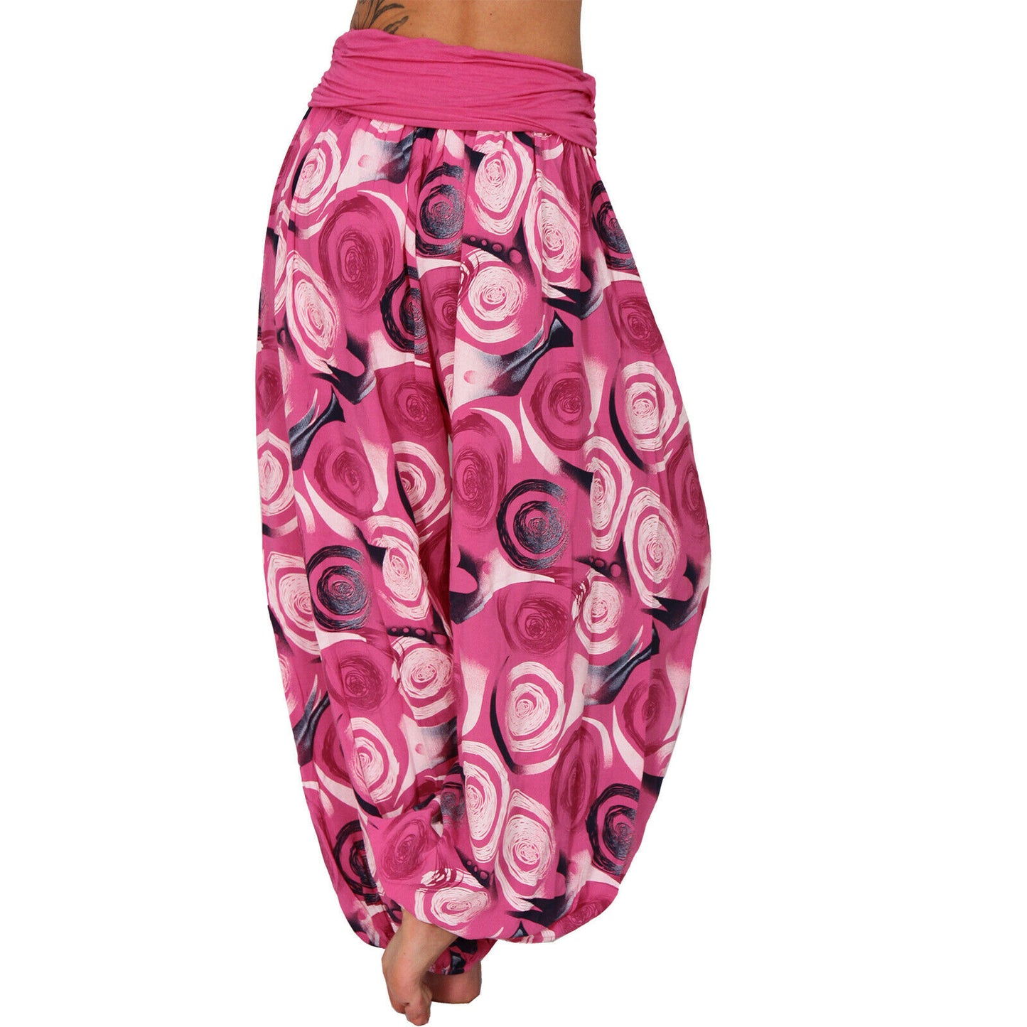 Casual Floral Print Women Harem Pants
