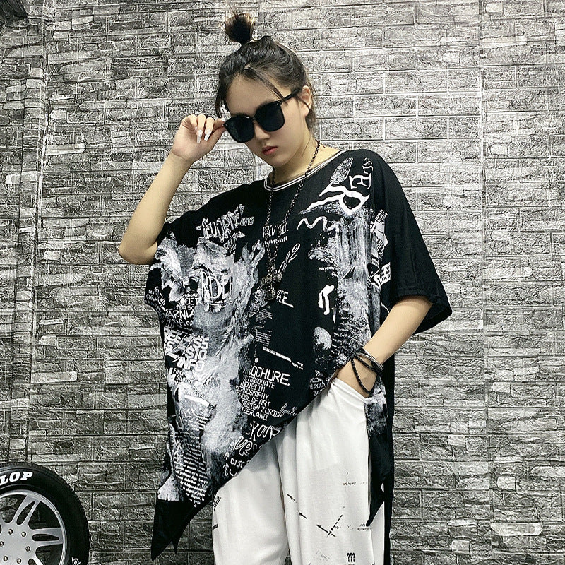 Designed Irregular Summer Plus Sizes T Shirts