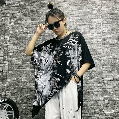 Designed Irregular Summer Plus Sizes T Shirts