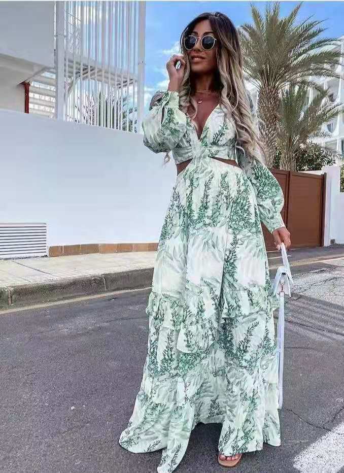 Summer Long Sleeves Maxi Dresses
