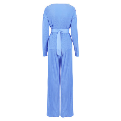 Luxury Spring Stand Collar Women Suits with Belt