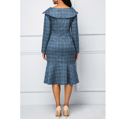Elegant Office Lady Women Plus Sizes Dresses