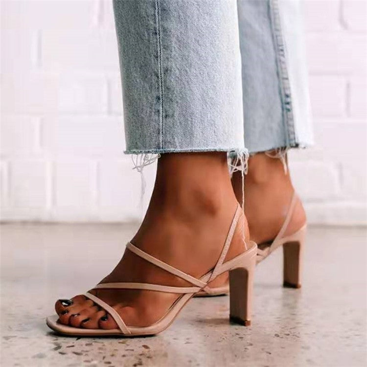 Women Plus Sizes High Heels Sandals