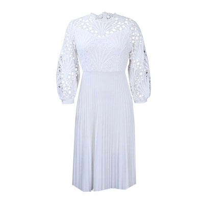 Elegant Hollow Out Plus Sizes Lace Party Dresses