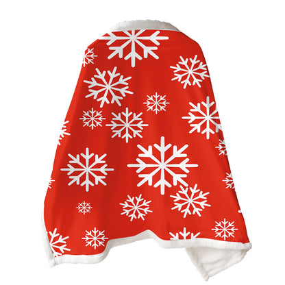 2 In 1 Warm Soft Throw Blanket for Christmas