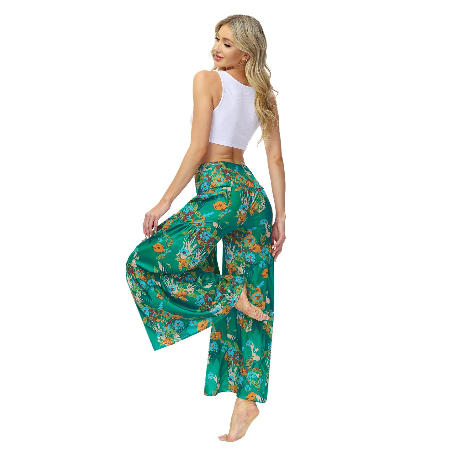 Casual Dyed Trumpet Pants for Women