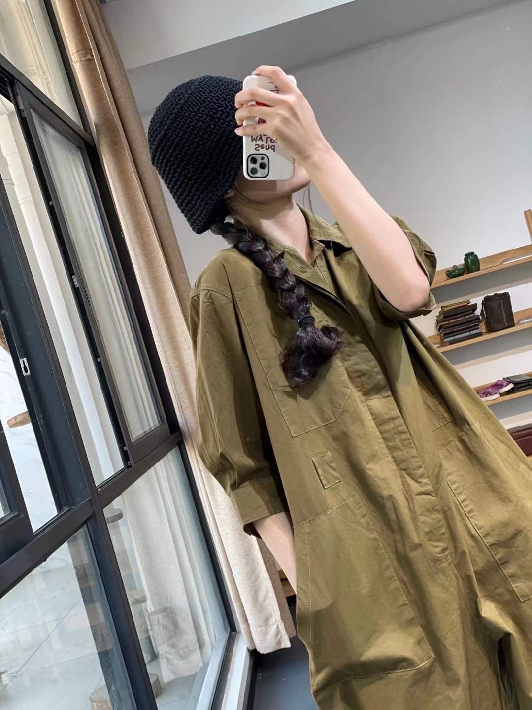 Women Turnover Collar Half Sleeves Jumpsuits-STYLEGOING