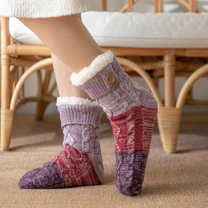 Winter Warm Velvet Sherpa Long Socks