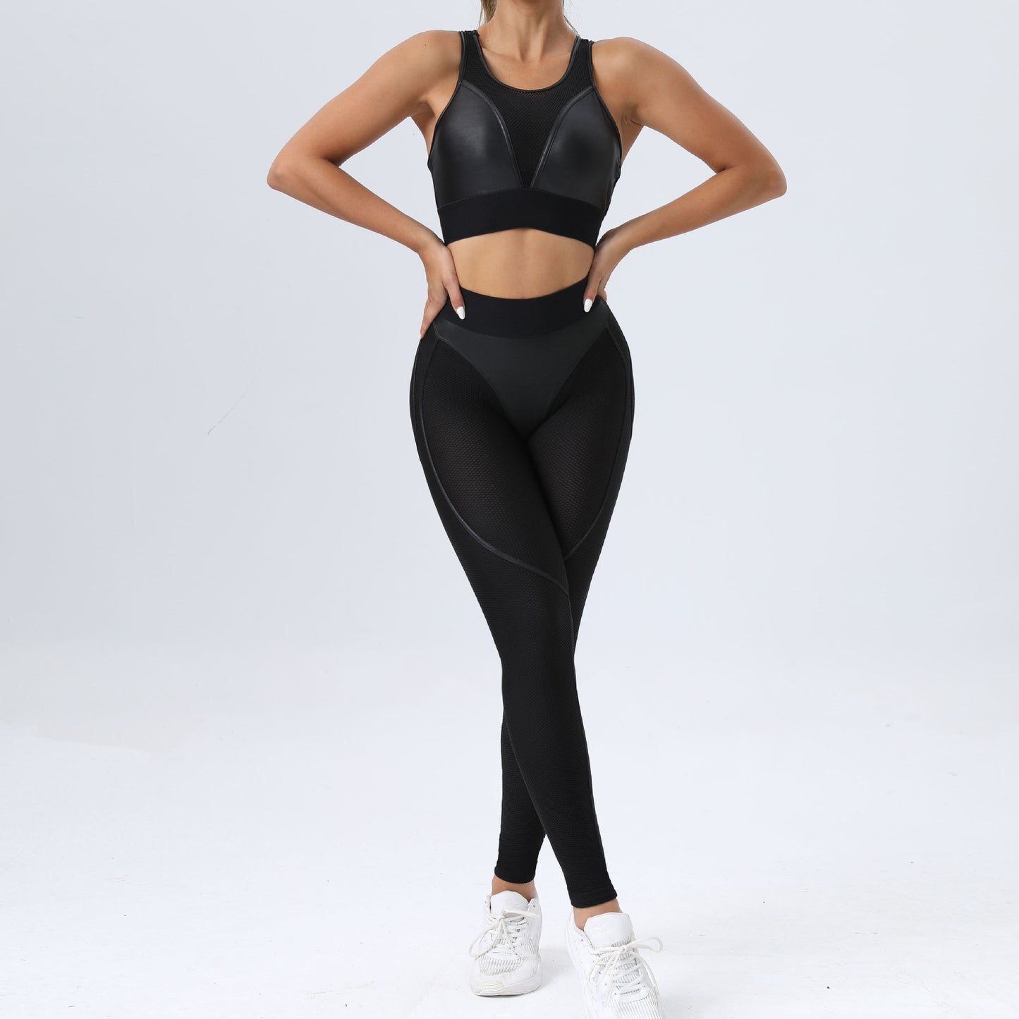 Sexy Black Two Pieces Sport Suits for Women