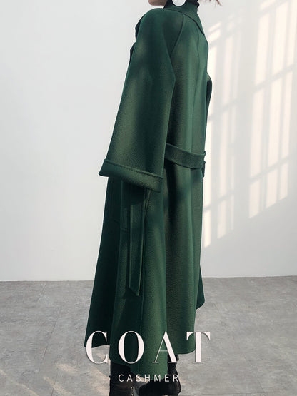 Luxury Woolen Winter Long Overcoat for Women
