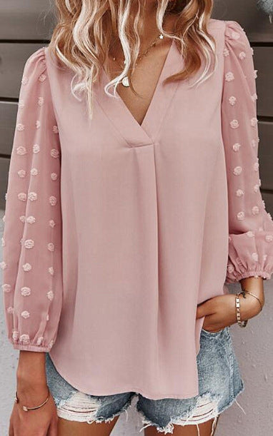 Summer Casual Chiffon Long Sleeves Blouses