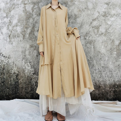 Ethnic Vintage Linen Designed Long Shirt Dresses