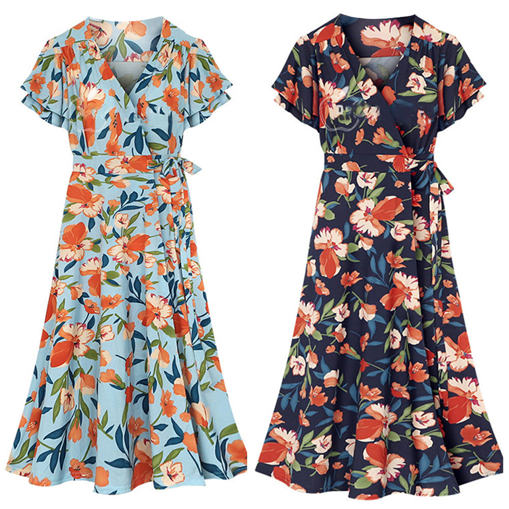 Summer Ruffled Flower Women Dresses