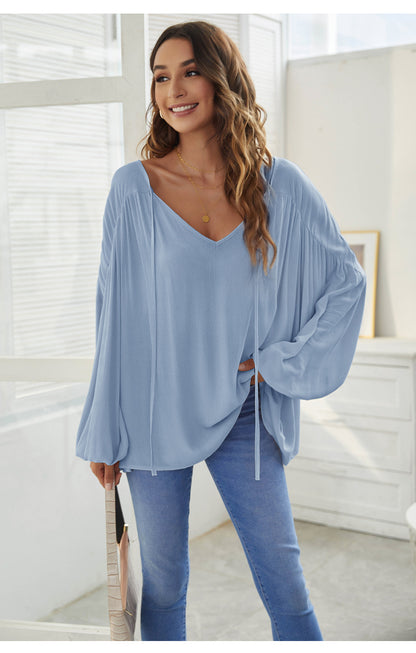 Casual Simple Design Fall Blouses for Women