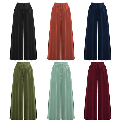 Casual Side Split Women Summer Pants