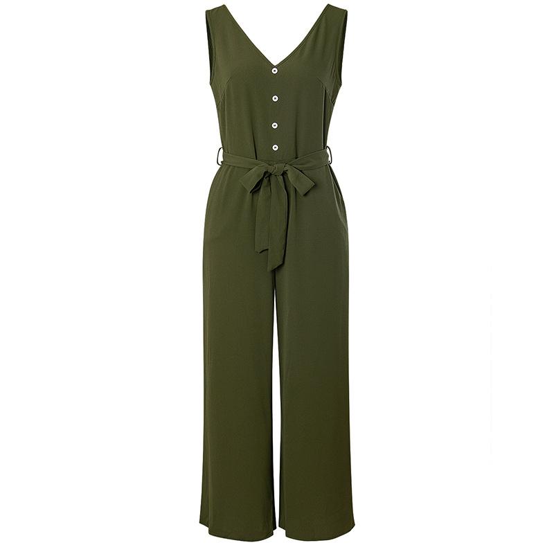 Sexy Cuasual Women Jumpsuits with Belt-STYLEGOING