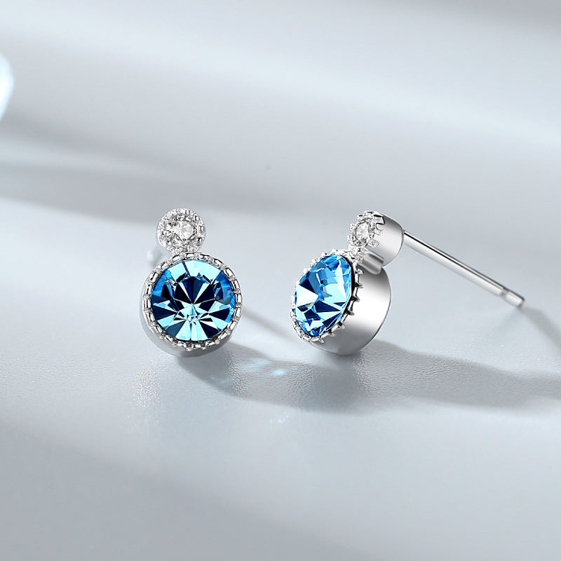 Fashion Crystal Sliver Earrings Stud for Women