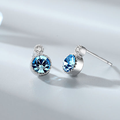 Fashion Crystal Sliver Earrings Stud for Women