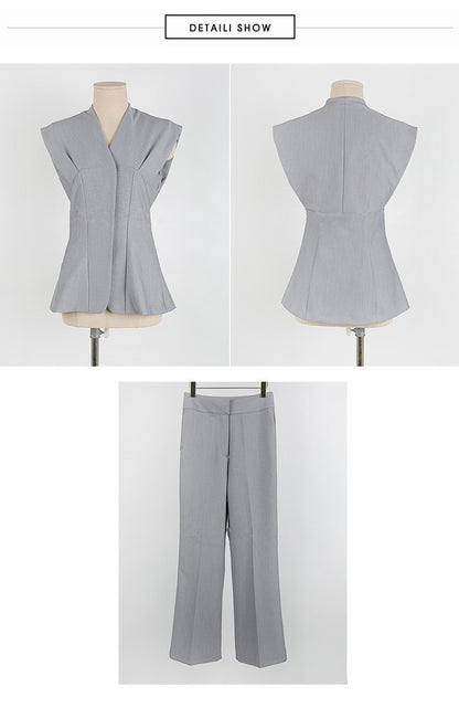 Elegant Office Lady Summer Two Pieces Suits