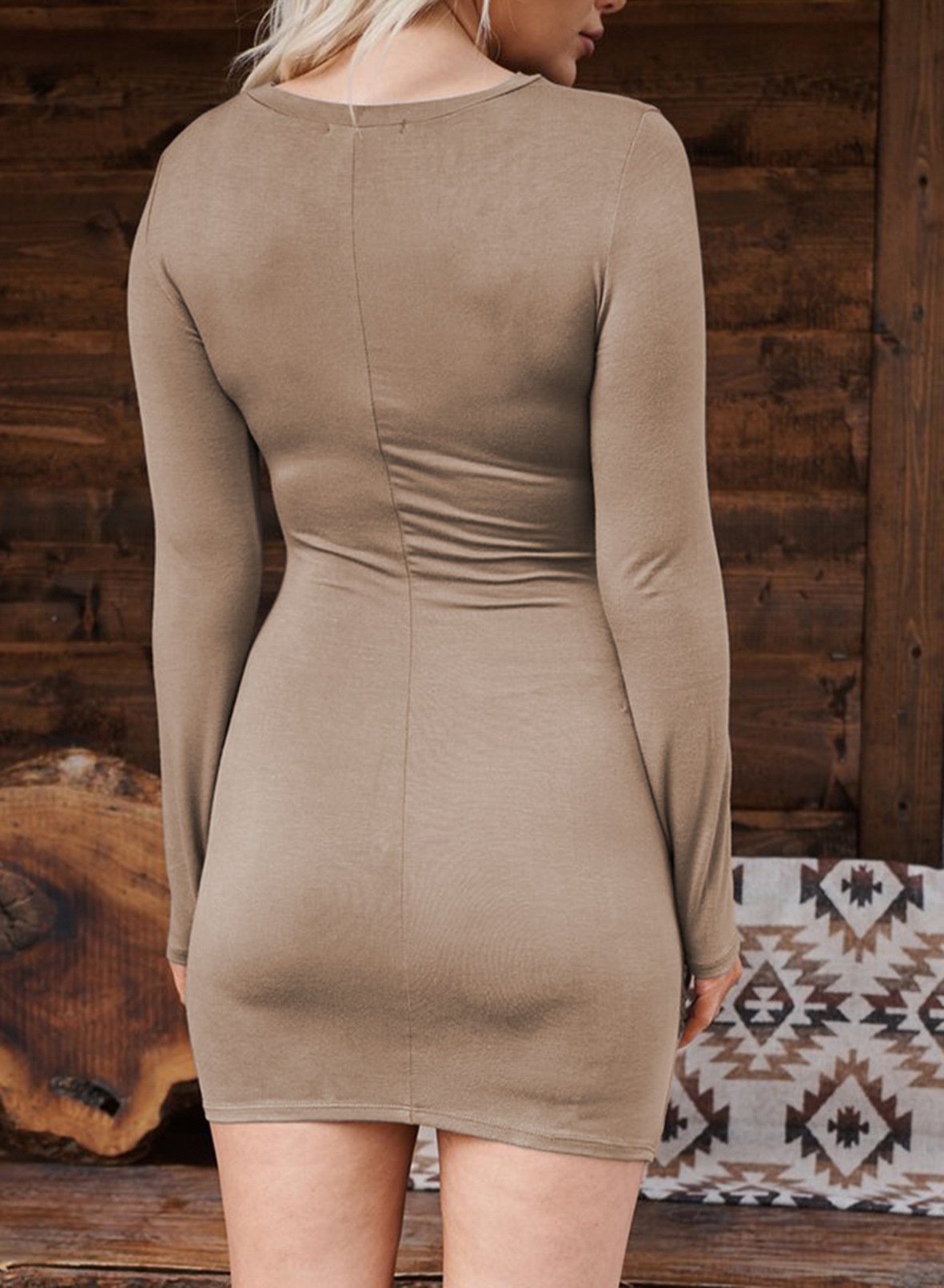 Long Sleeves Midriff Baring Sexy Bodycon Dresses-STYLEGOING