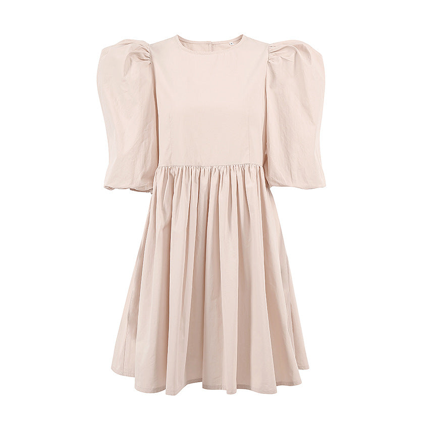 Summer Women Half Sleeves Cotton Mini Dresses
