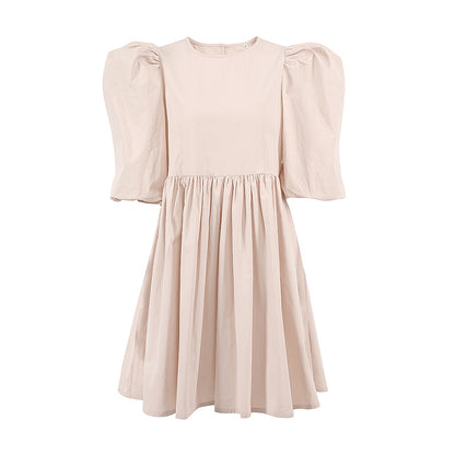 Summer Women Half Sleeves Cotton Mini Dresses