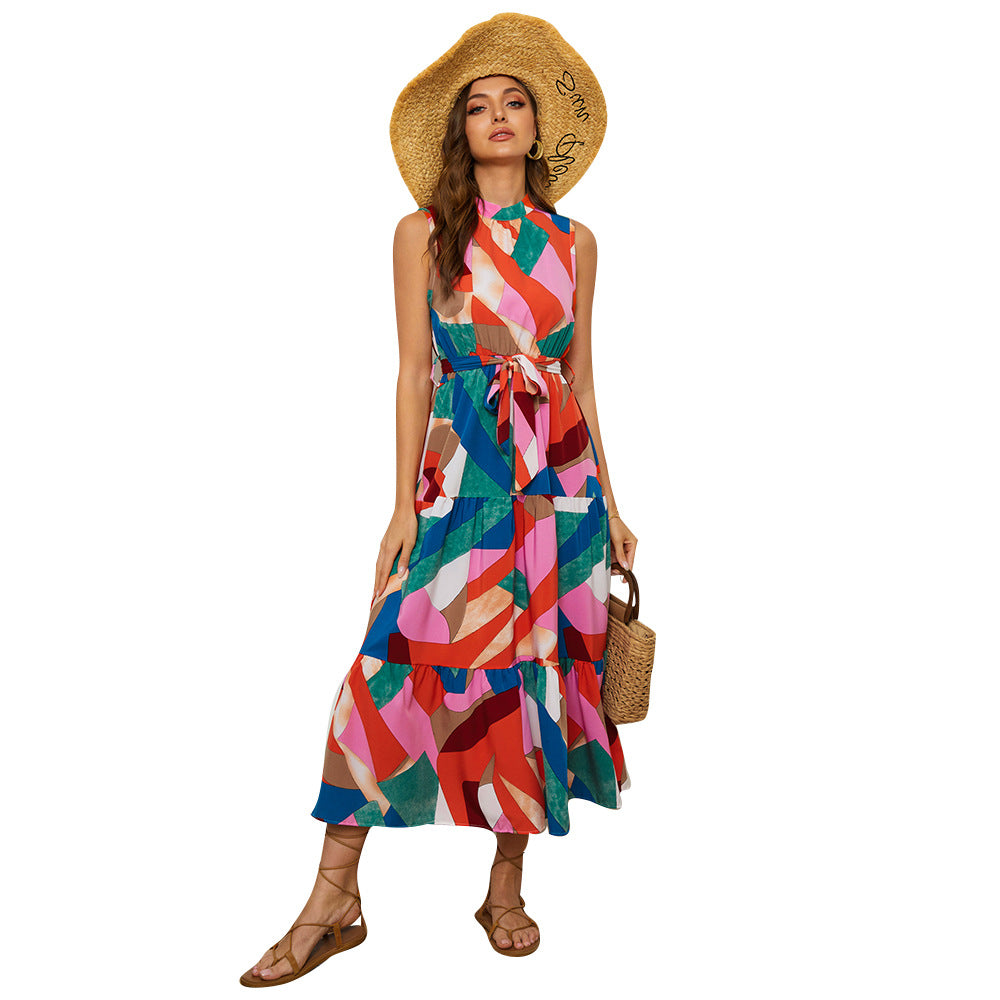Summer Boho Sleeveless A Line Dresses