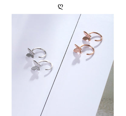 Butterfly Design Cute Sterling Sliver Ear Clips
