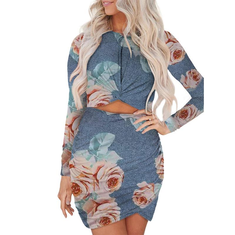 Long Sleeves Midriff Baring Sexy Bodycon Dresses-STYLEGOING
