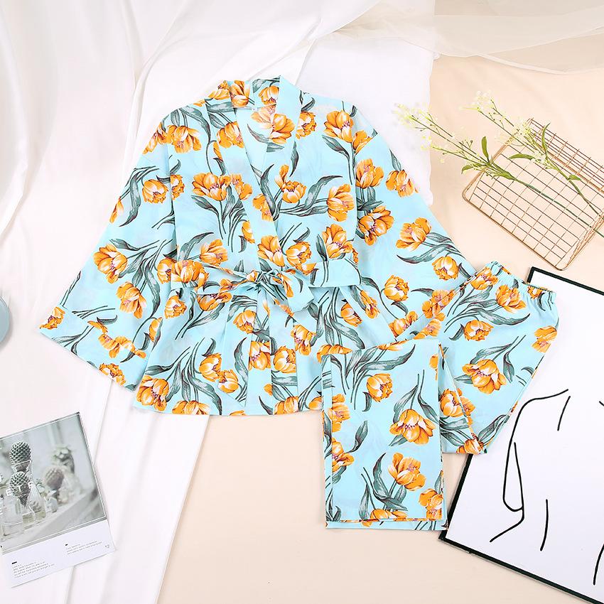 Casual Women Satin Long Sleeves Fall Pajamas for Women