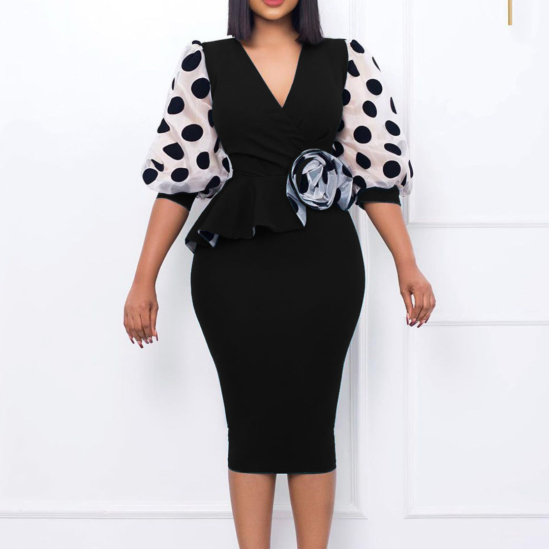 Fashion Polka Dot Tulle Women Dresses