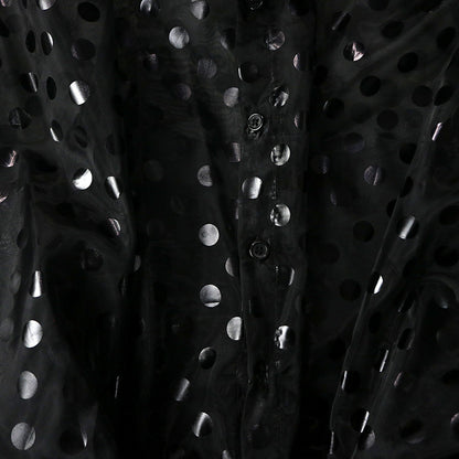 See Through Organza Casual Two Pieces Black Mini Dresses
