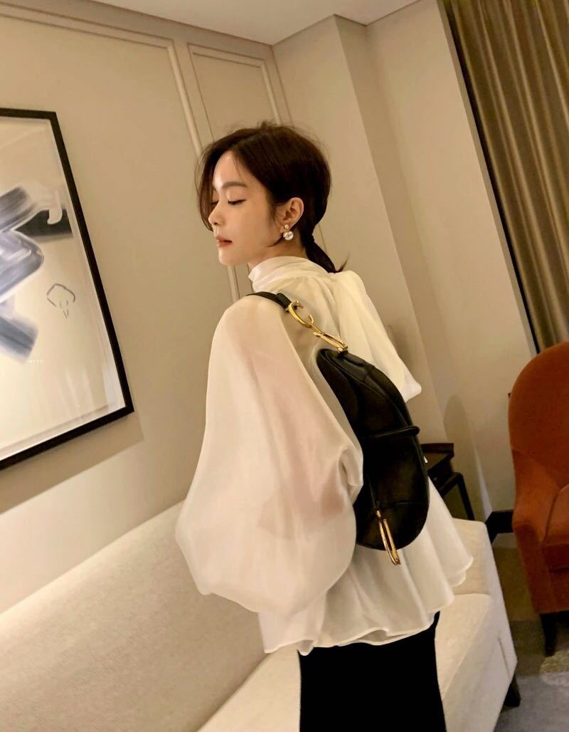Elegant High Neck Designed Women Top Shirts