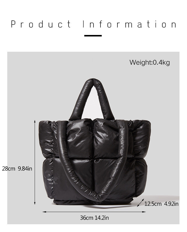 Fashion Down Women Handbags for Winter