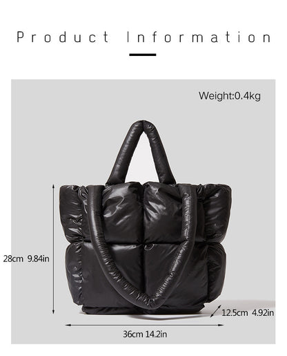 Fashion Down Women Handbags for Winter