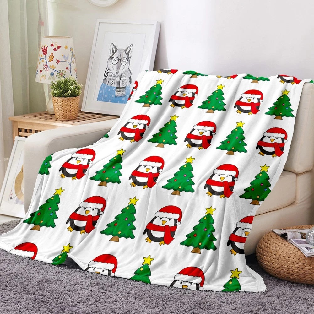 Merry Christmas Fleece Blankets for Gifts