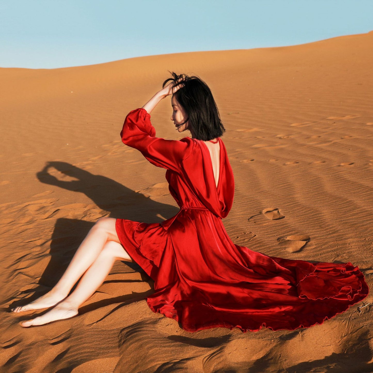 Wine Red Summer Long Beach Holiday Dresses