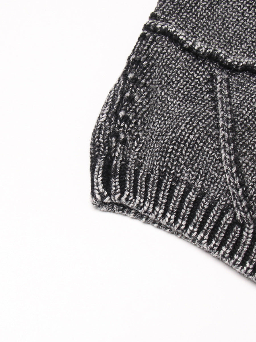 Designed Round Neck Two Pieces Knitted Sweaters
