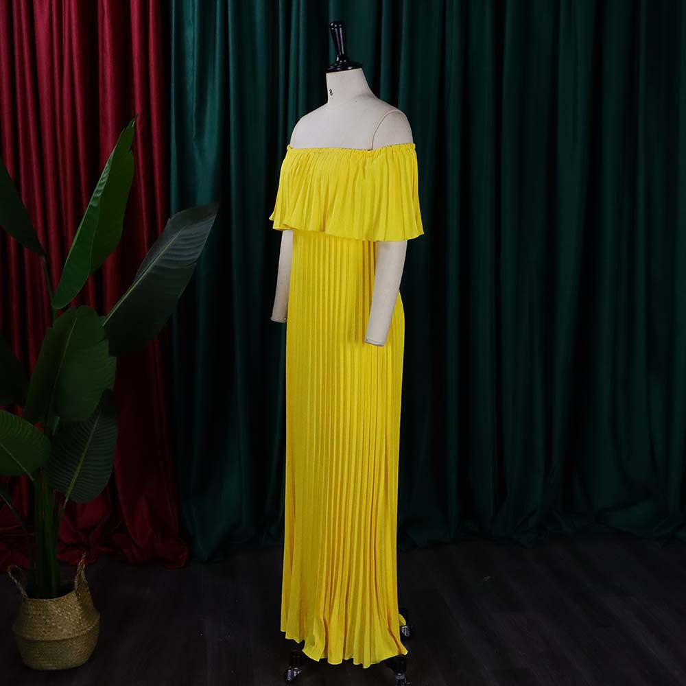 Summer Sexy Off The Shoulder Stapless Long Dresses